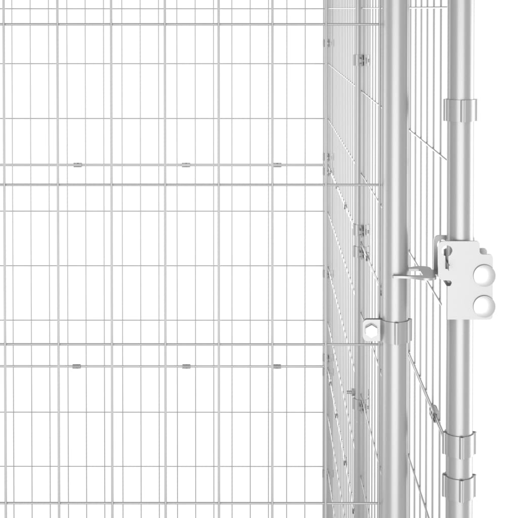 vidaXL Outdoor-Hundezwinger mit Überdachung Verzinkter Stahl 26,62 m²