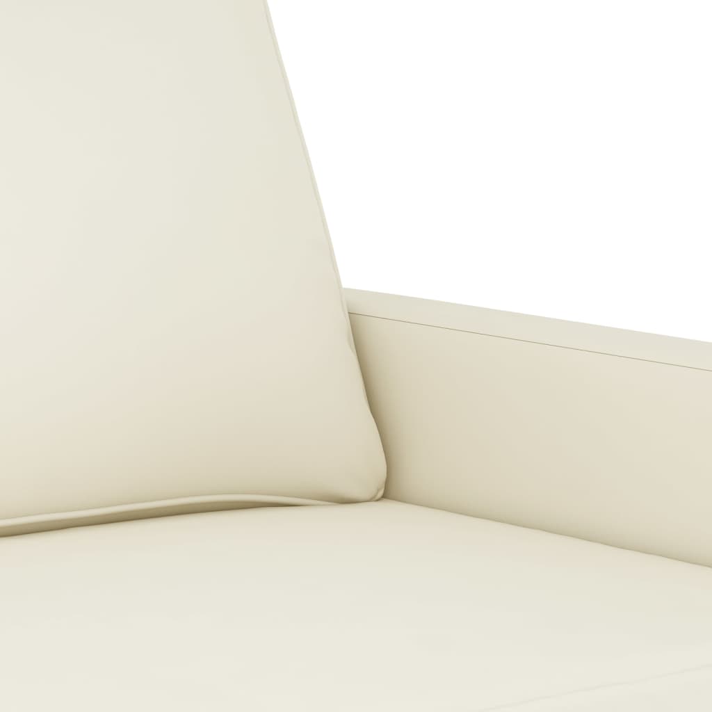 vidaXL 3-Sitzer-Sofa Creme 180 cm Samt