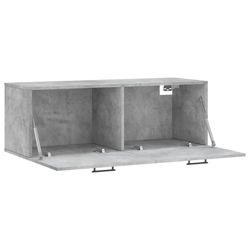 vidaXL Wandschrank Betongrau 100x36,5x35 cm Holzwerkstoff