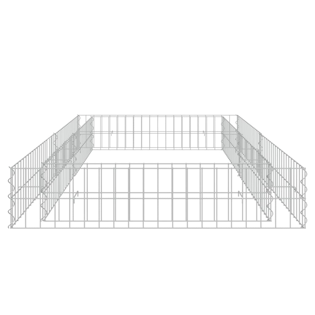 vidaXL Gabionen-Hochbeet Verzinkter Stahl 200x100x20 cm