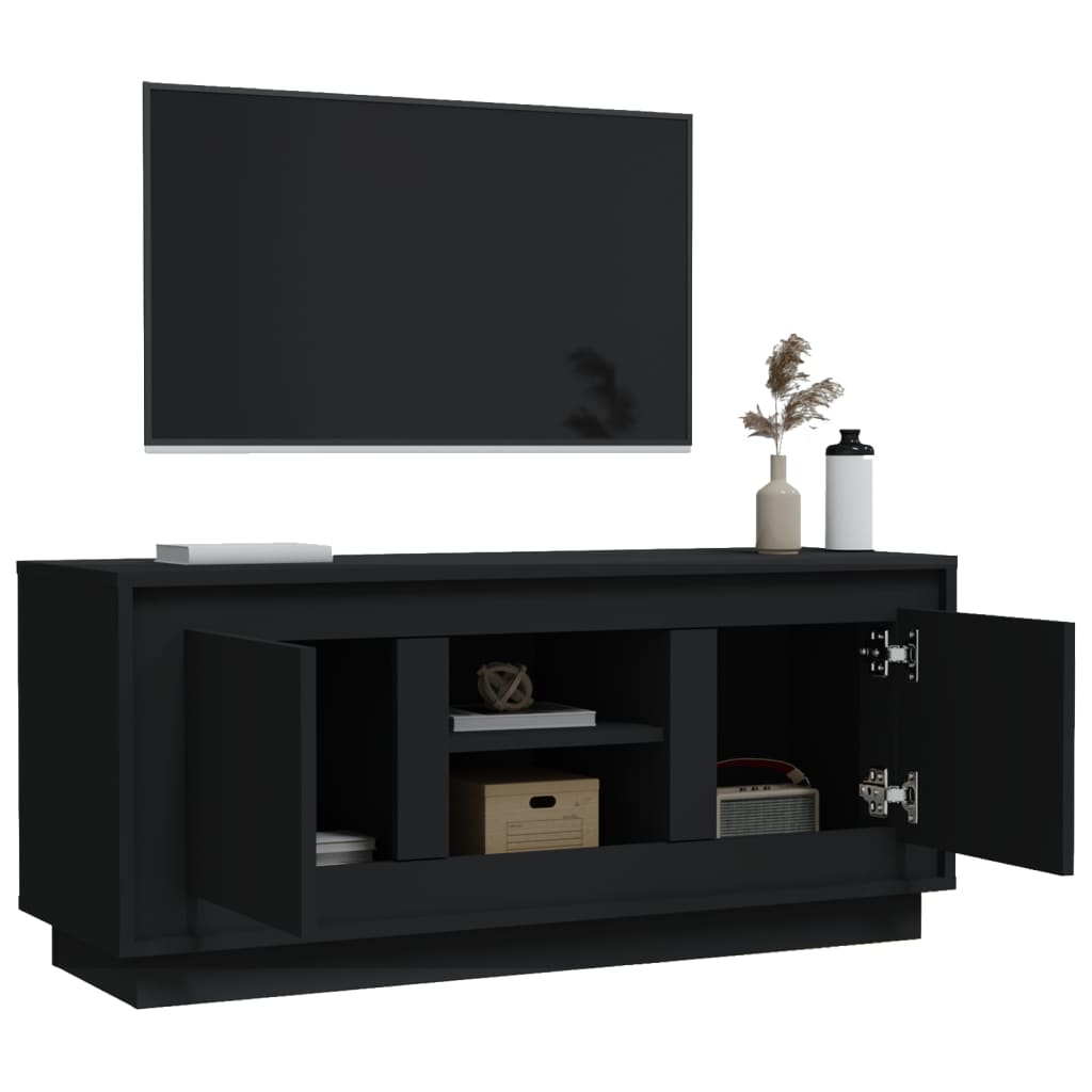 vidaXL TV-Schrank Schwarz 102x35x45 cm Holzwerkstoff