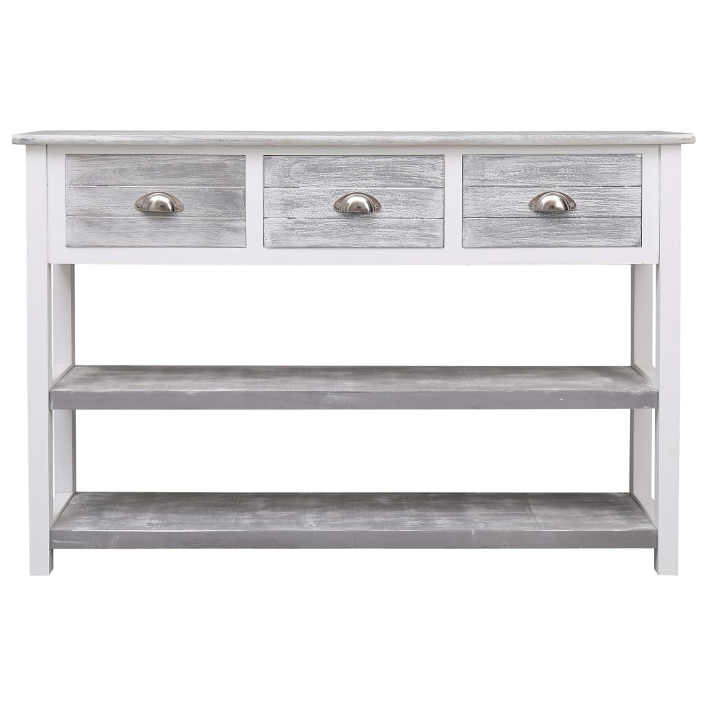 vidaXL Sideboard Antik-Grau 115x30x76 cm Holz