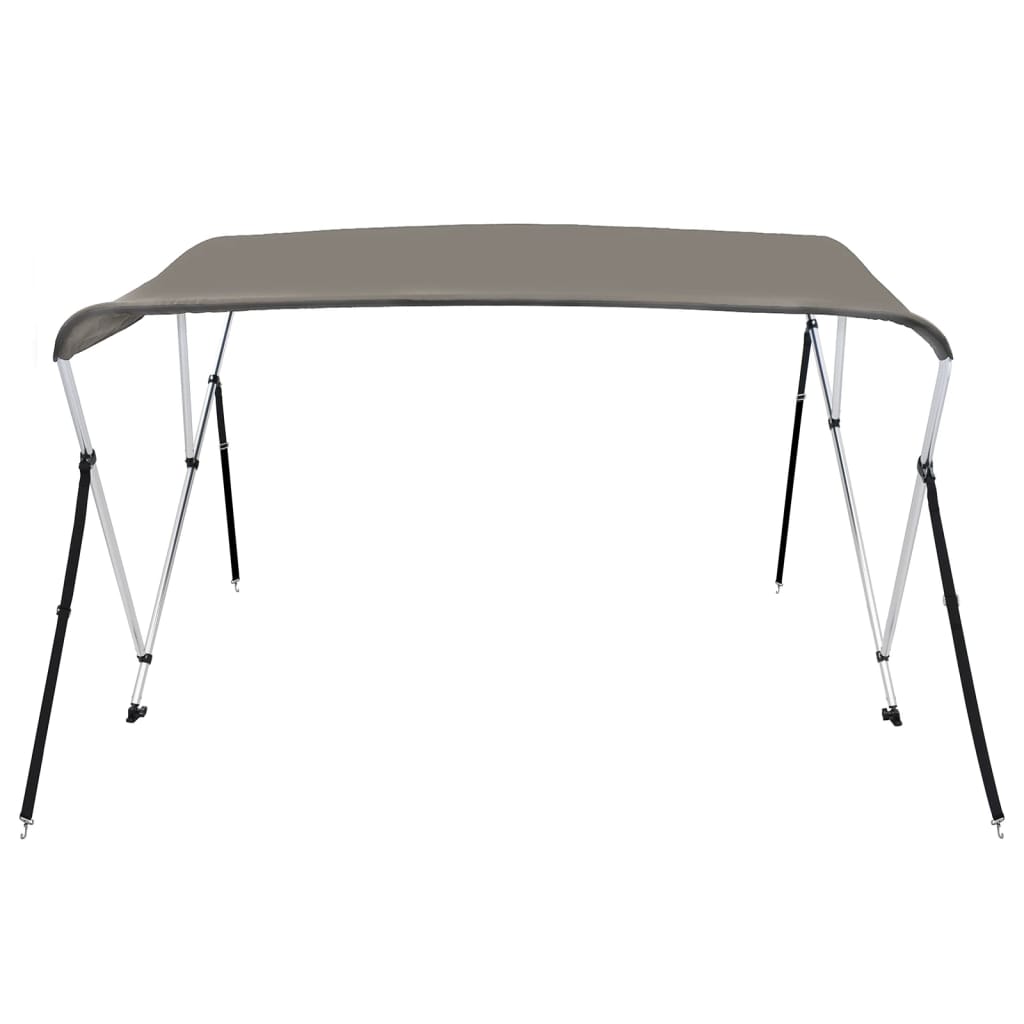 vidaXL 3-Bow Bimini-Top Grau 183x180x137 cm