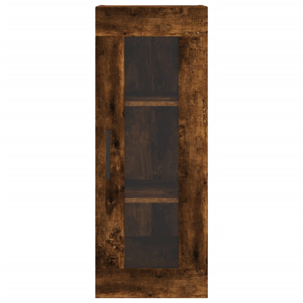 vidaXL Highboard Räuchereiche 34,5x34x180 cm Holzwerkstoff