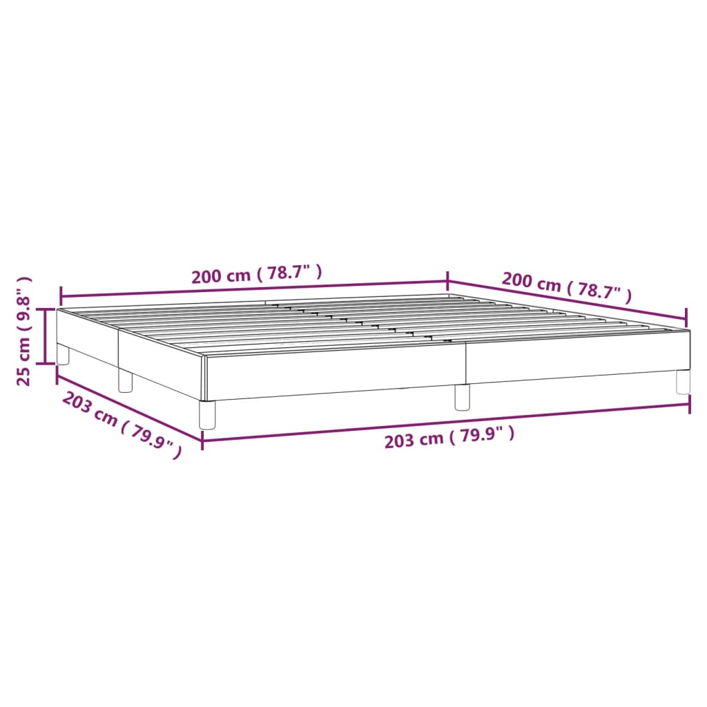 vidaXL Bettgestell Weiß 200x200 cm Kunstleder