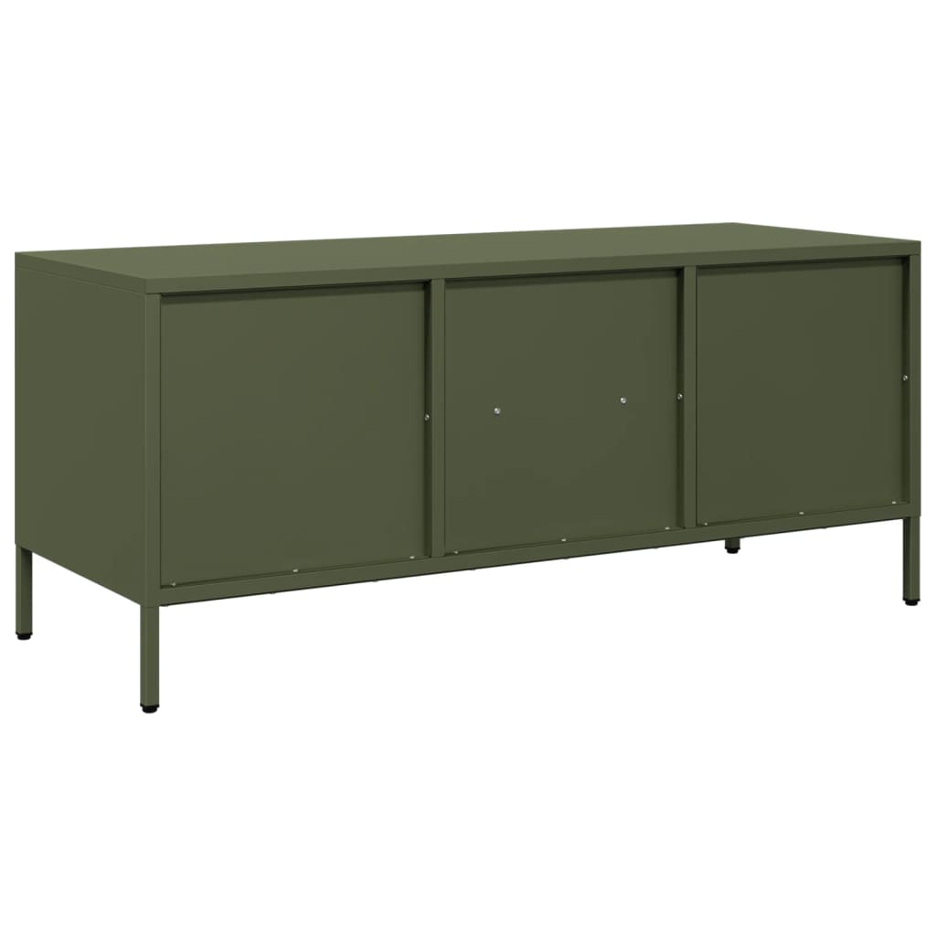 vidaXL TV-Schrank Olivgrün 101,5x39x43,5 cm Kaltgewalzter Stahl