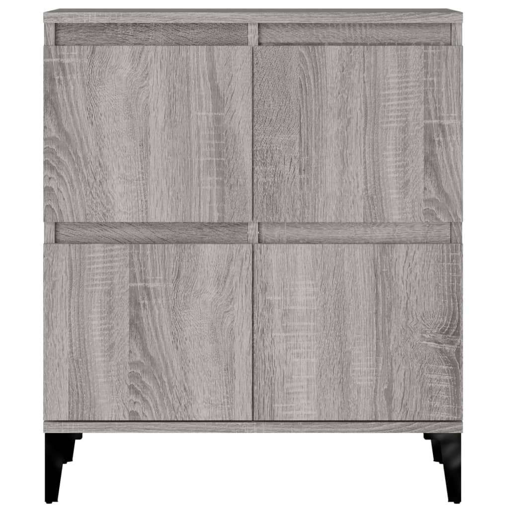 vidaXL Sideboards 2 Stk. Grau Sonoma 60x35x70 cm Holzwerkstoff