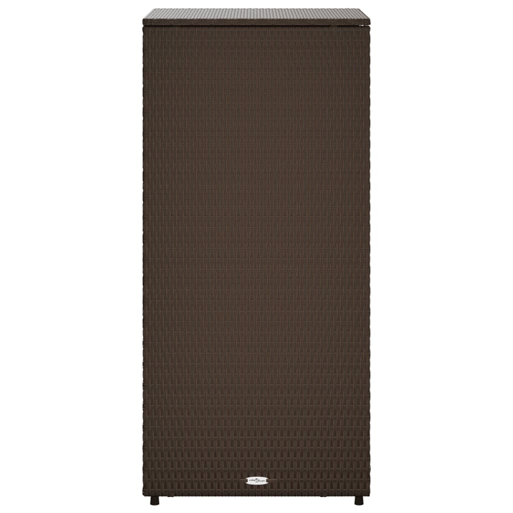 vidaXL Gartenschrank Braun 50x55x115 cm Poly Rattan