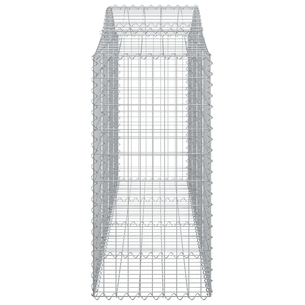 vidaXL Gabionen mit Hochbogen 15 Stk 200x50x100/120cm Verzinktes Eisen