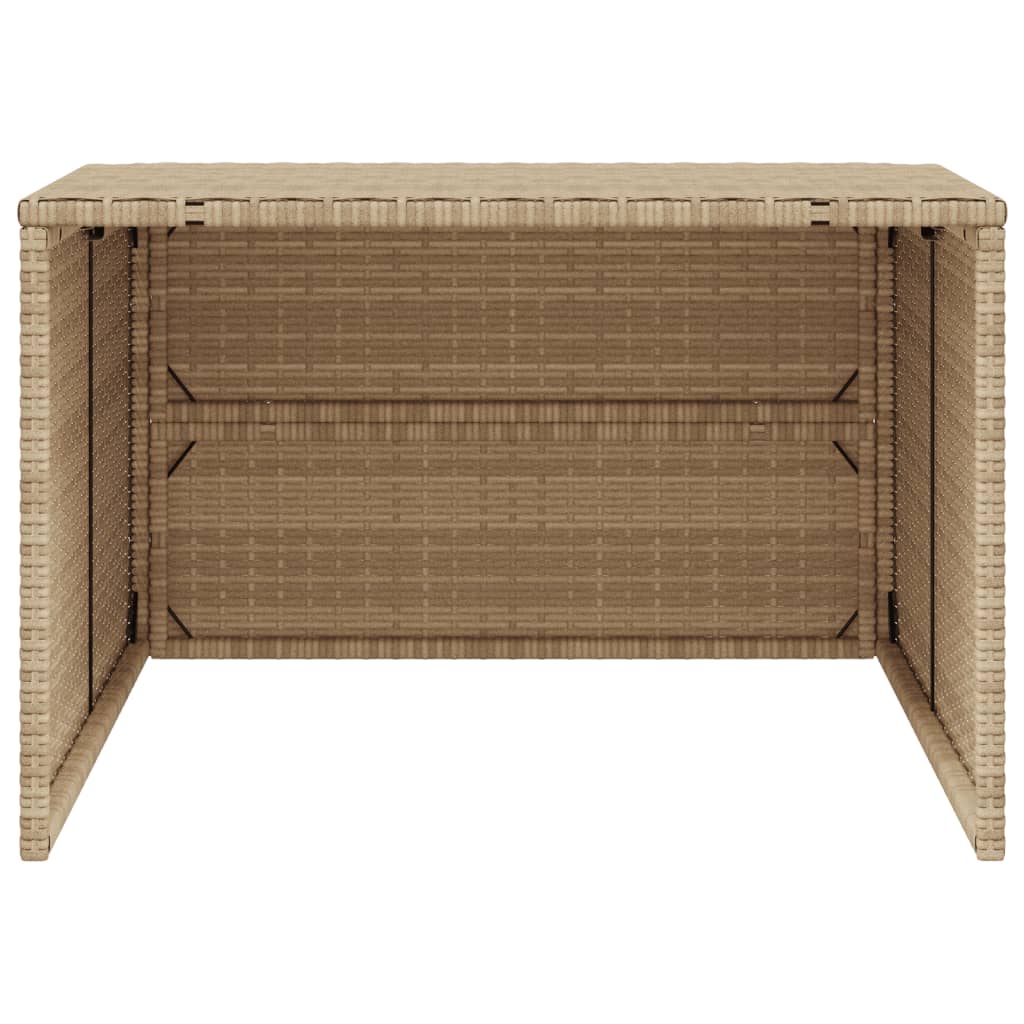 vidaXL Mähroboter-Garage Beige 86x90x52/57 cm Poly Rattan