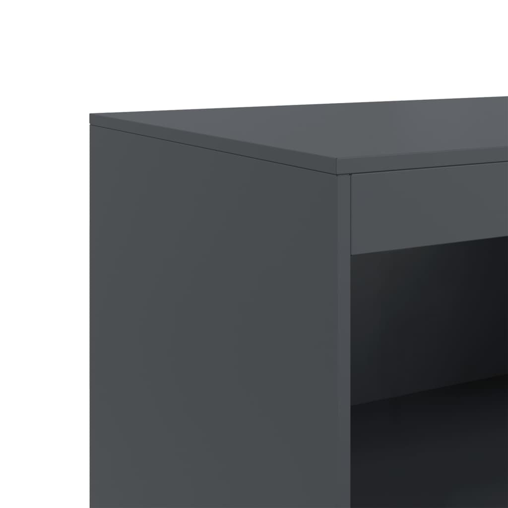 vidaXL Sideboard Anthrazit 67x39x107 cm Stahl