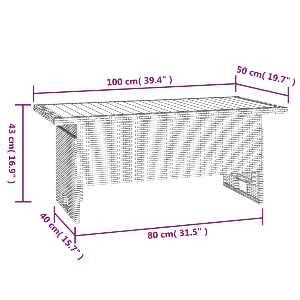 vidaXL 3-tlg. Garten-Lounge-Set mit Kissen Schwarz Poly Rattan