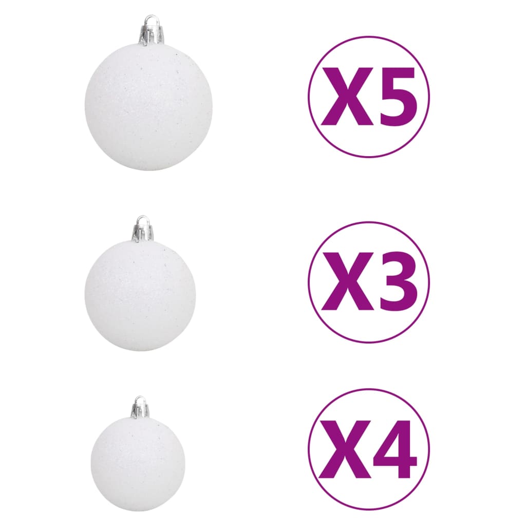 vidaXL Künstlicher Weihnachtsbaum Beleuchtung Kugeln 150cm 380 Zweige