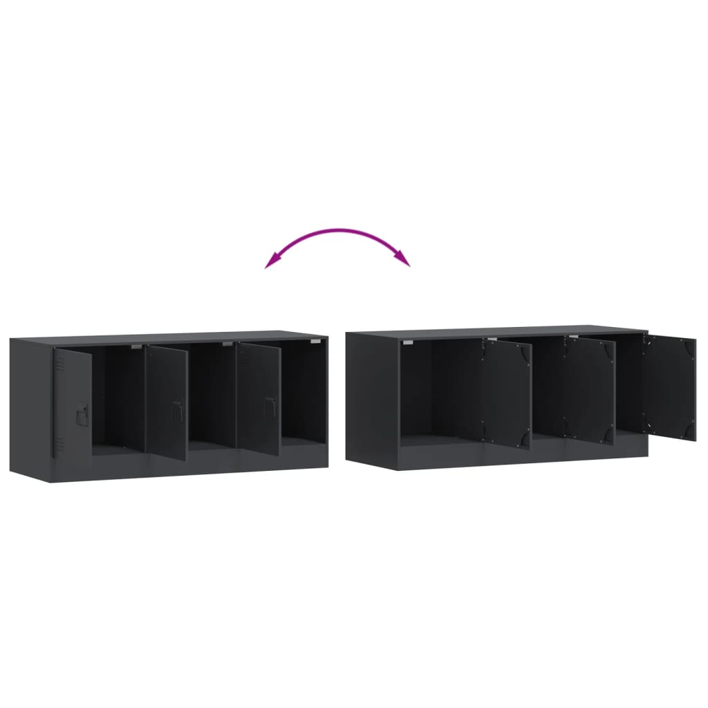 vidaXL TV-Schrank Anthrazit 99x39x44 cm Stahl