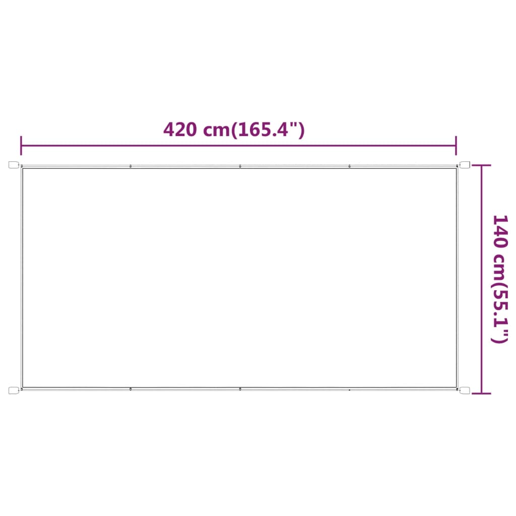 vidaXL Senkrechtmarkise Hellgrün 140x420 cm Oxford-Gewebe