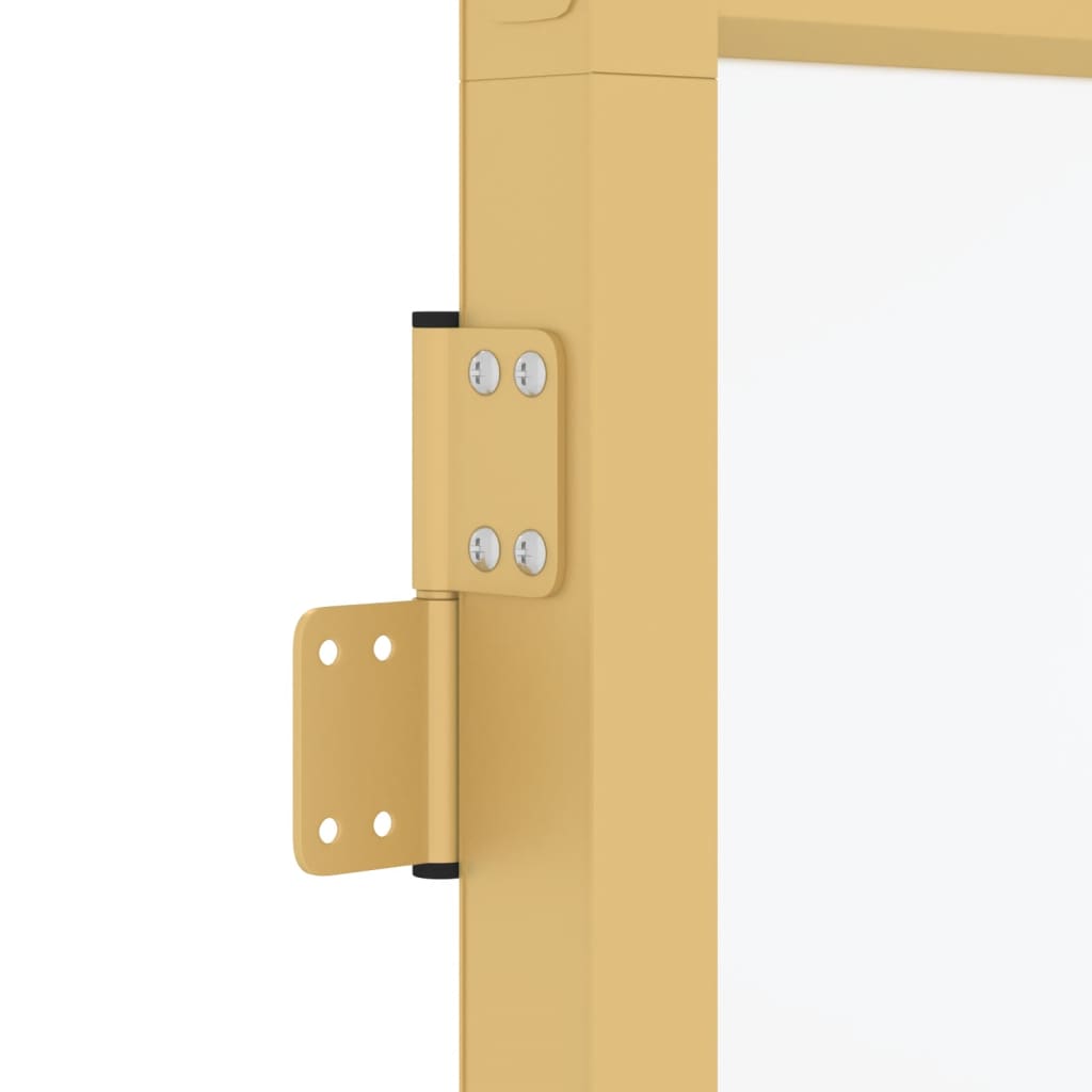 vidaXL Innentür Schlank Golden 83x201,5 cm Hartglas und Aluminium