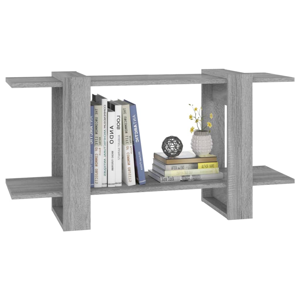 vidaXL Bücherregal Grau Sonoma 100x30x51 cm Holzwerkstoff