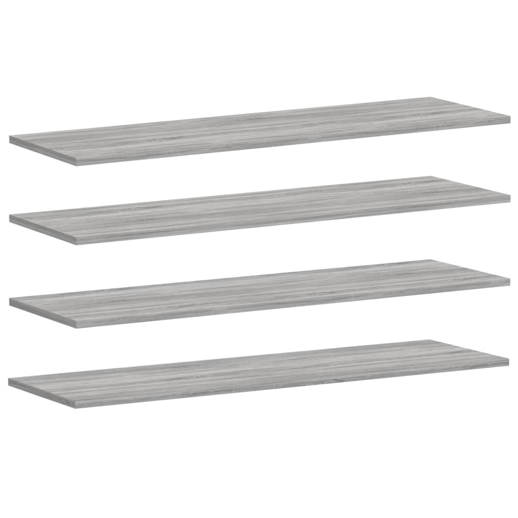 vidaXL Wandregale 4 Stk. Grau Sonoma 100x30x1,5 cm Holzwerkstoff