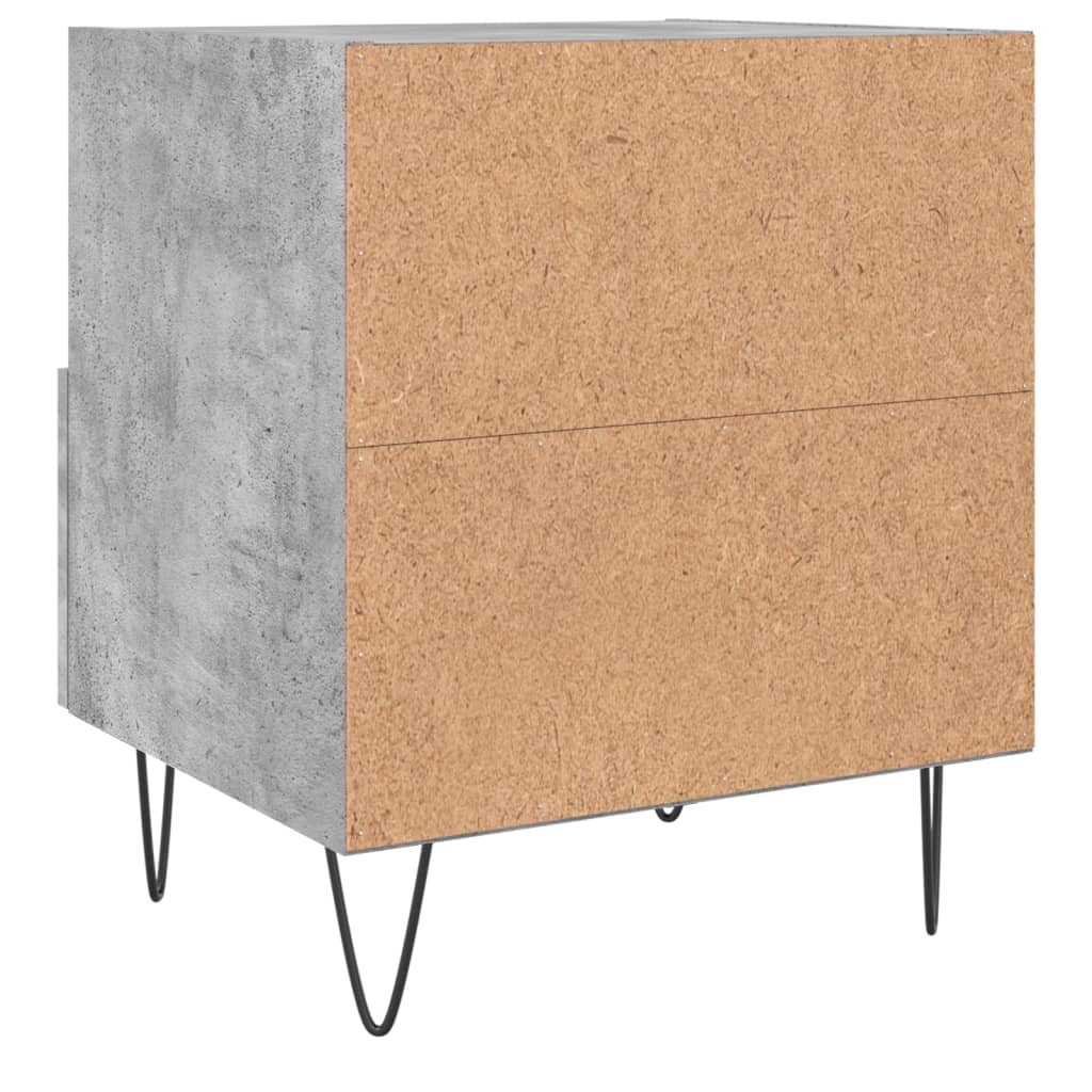 vidaXL Nachttisch Betongrau 40x35x47,5 cm Holzwerkstoff