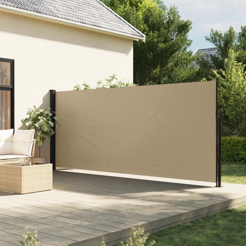 vidaXL Seitenmarkise Ausziehbar Beige 180x300 cm