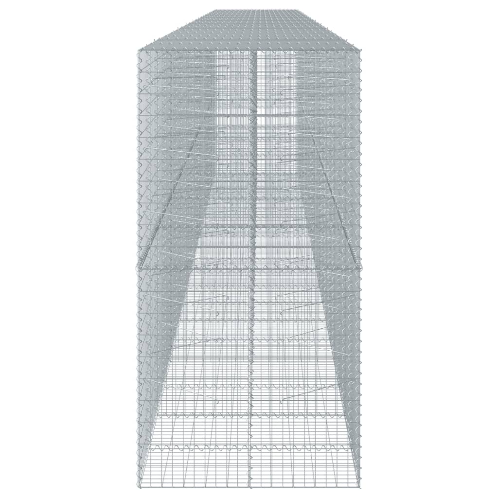 vidaXL Gabione mit Deckel 1000x100x200 cm Verzinktes Eisen