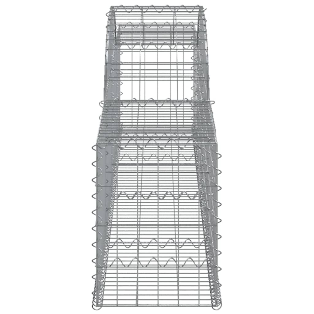 vidaXL Gabionen mit Hochbogen 9 Stk. 300x30x40/60 cm Verzinktes Eisen