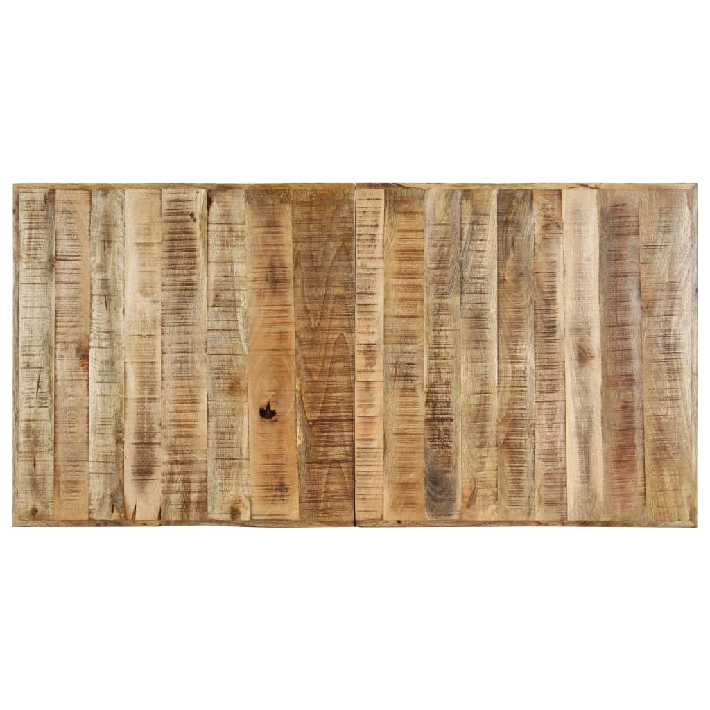 vidaXL Esstisch 160x80x75 cm Raues Mangoholz