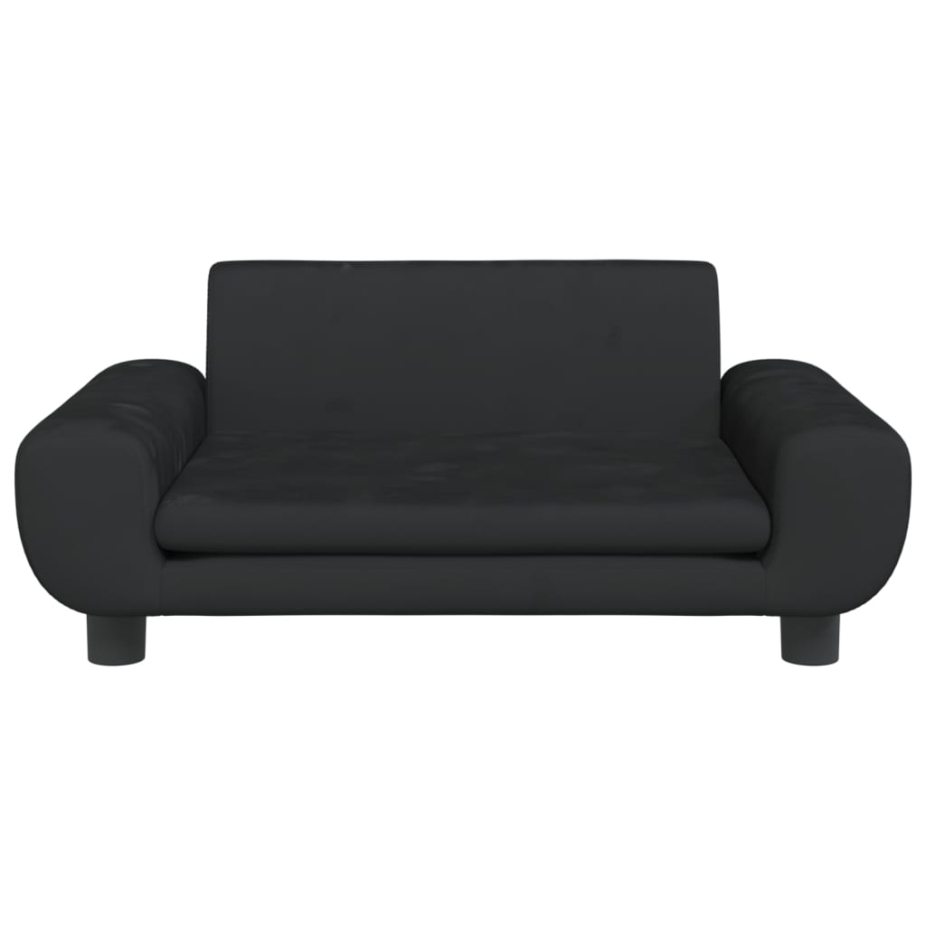 vidaXL Kindersofa Schwarz 70x45x33 cm Samt