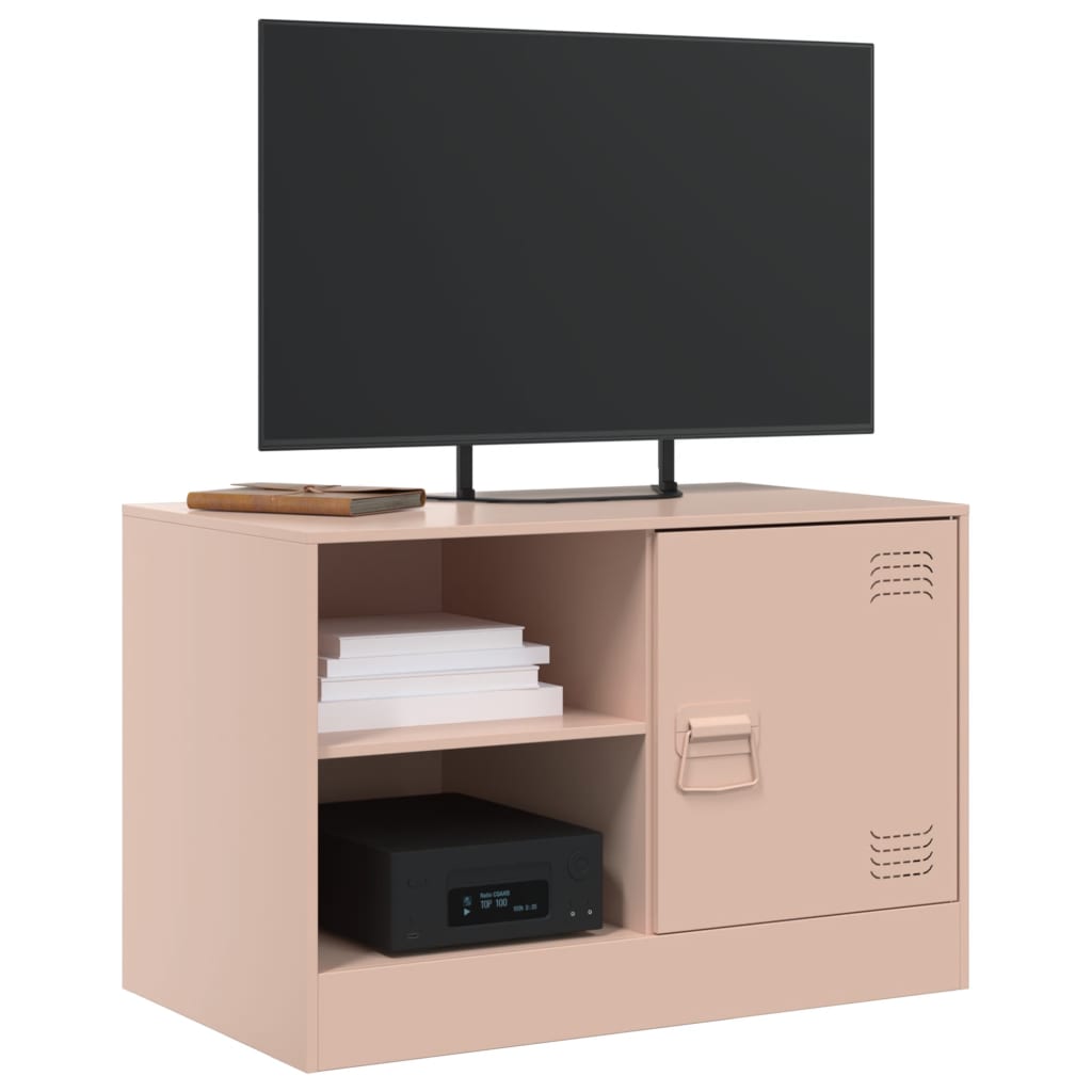 vidaXL TV-Schrank Rosa 67x39x44 cm Stahl