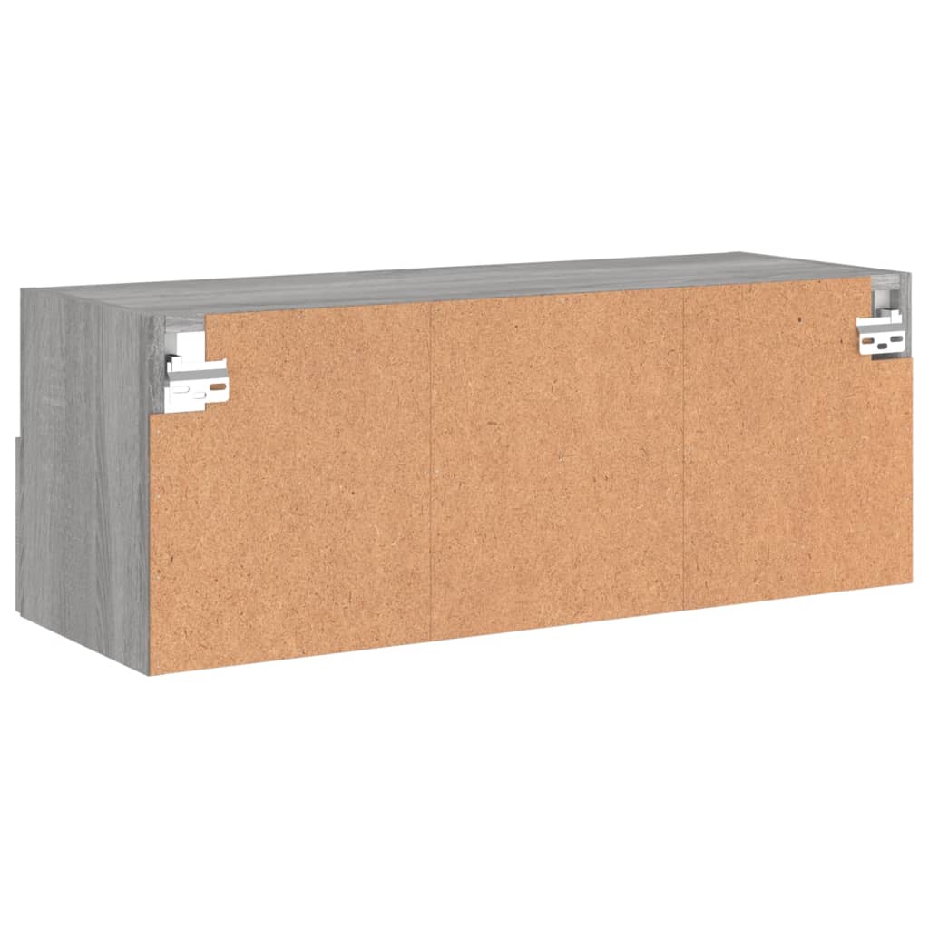 vidaXL TV-Wandschrank Grau Sonoma 80x30x30 cm Holzwerkstoff