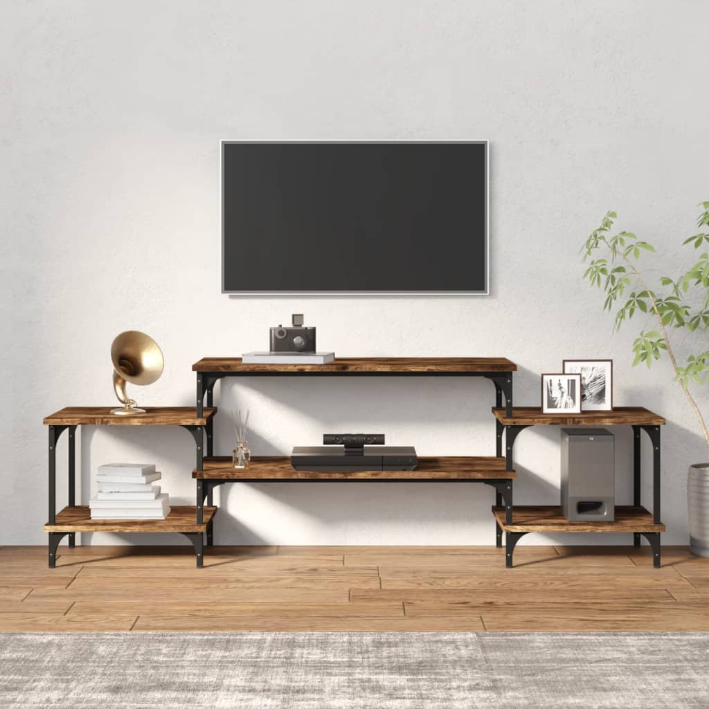 vidaXL TV-Schrank Räuchereiche 157x35x52 cm Holzwerkstoff