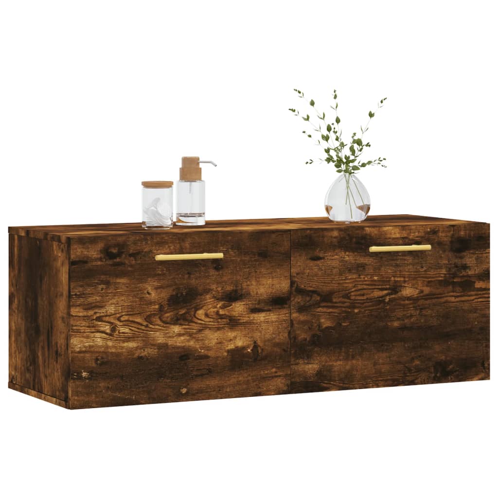 vidaXL Wandschrank Räuchereiche 100x36,5x35 cm Holzwerkstoff