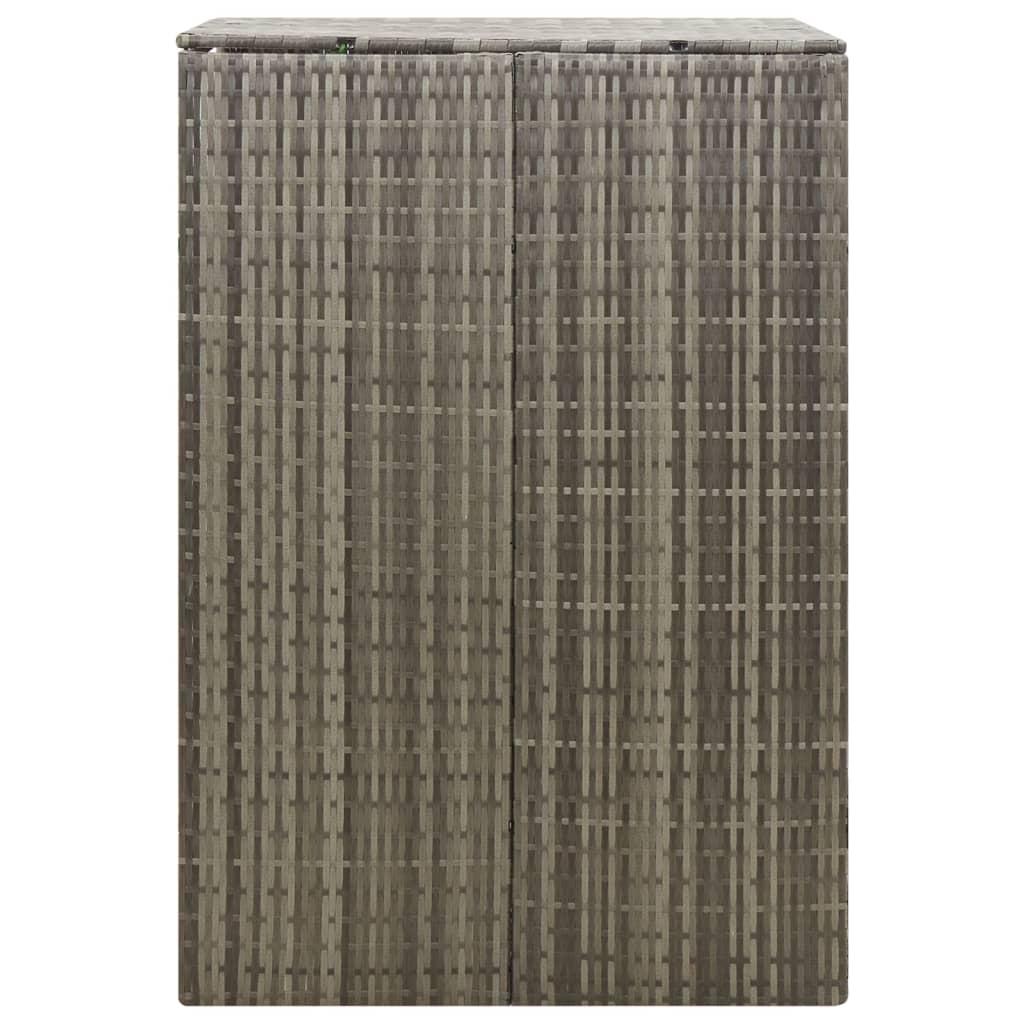 vidaXL Mülltonnenbox für 1 Tonne Grau 70x80x117 cm Poly Rattan