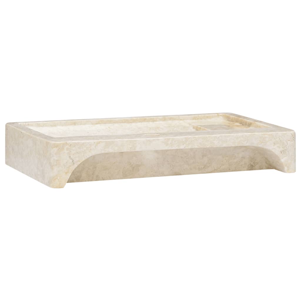 vidaXL Waschbecken Creme 58x39x10 cm Marmor