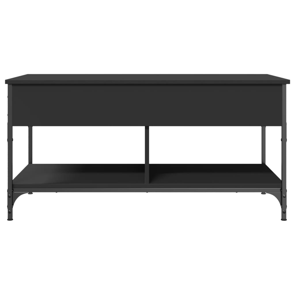 vidaXL Couchtisch Schwarz 100x50x50 cm Holzwerkstoff und Metall