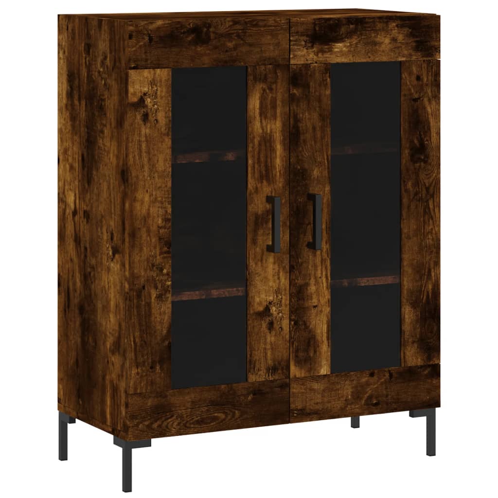 vidaXL Highboard Räuchereiche 69,5x34x180 cm Holzwerkstoff