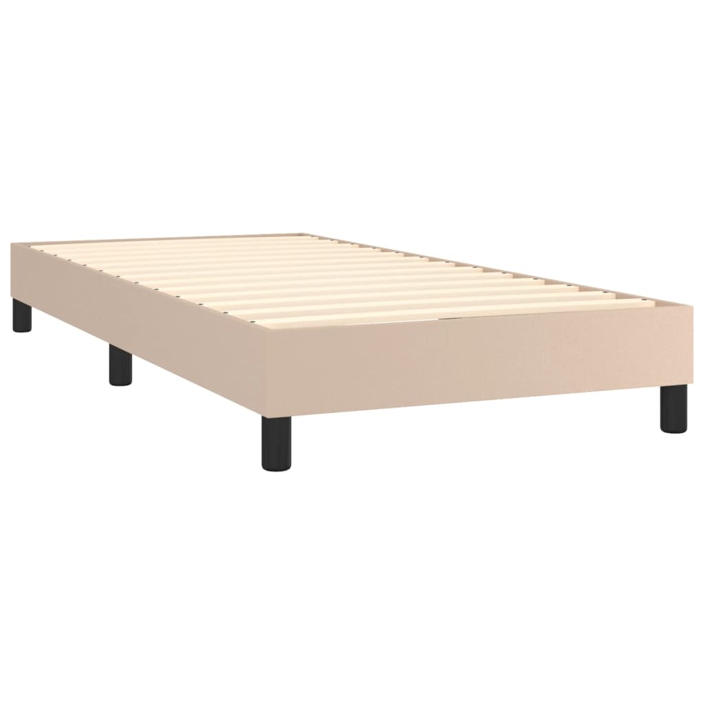 vidaXL Boxspringbett Matratze Cappuccino-Braun 100x200cm Kunstleder