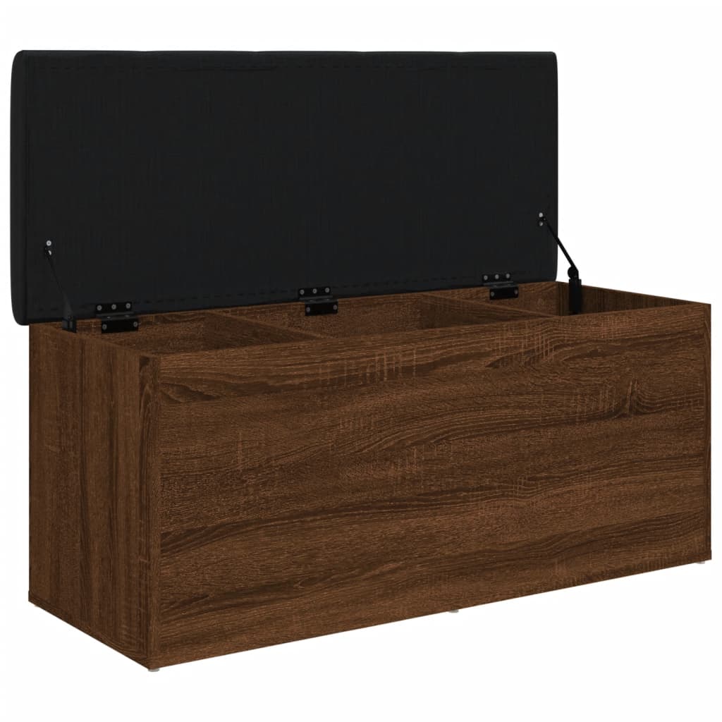 vidaXL Sitzbank mit Stauraum Braun Eiche 102x42x45 cm Holzwerkstoff