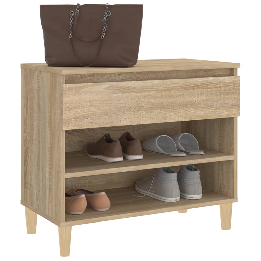 vidaXL Schuhregal Sonoma-Eiche 70x36x60 cm Holzwerkstoff