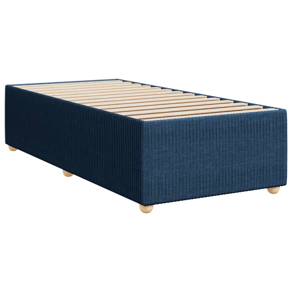 vidaXL Boxspringbett mit Matratze Blau 80x200 cm Stoff