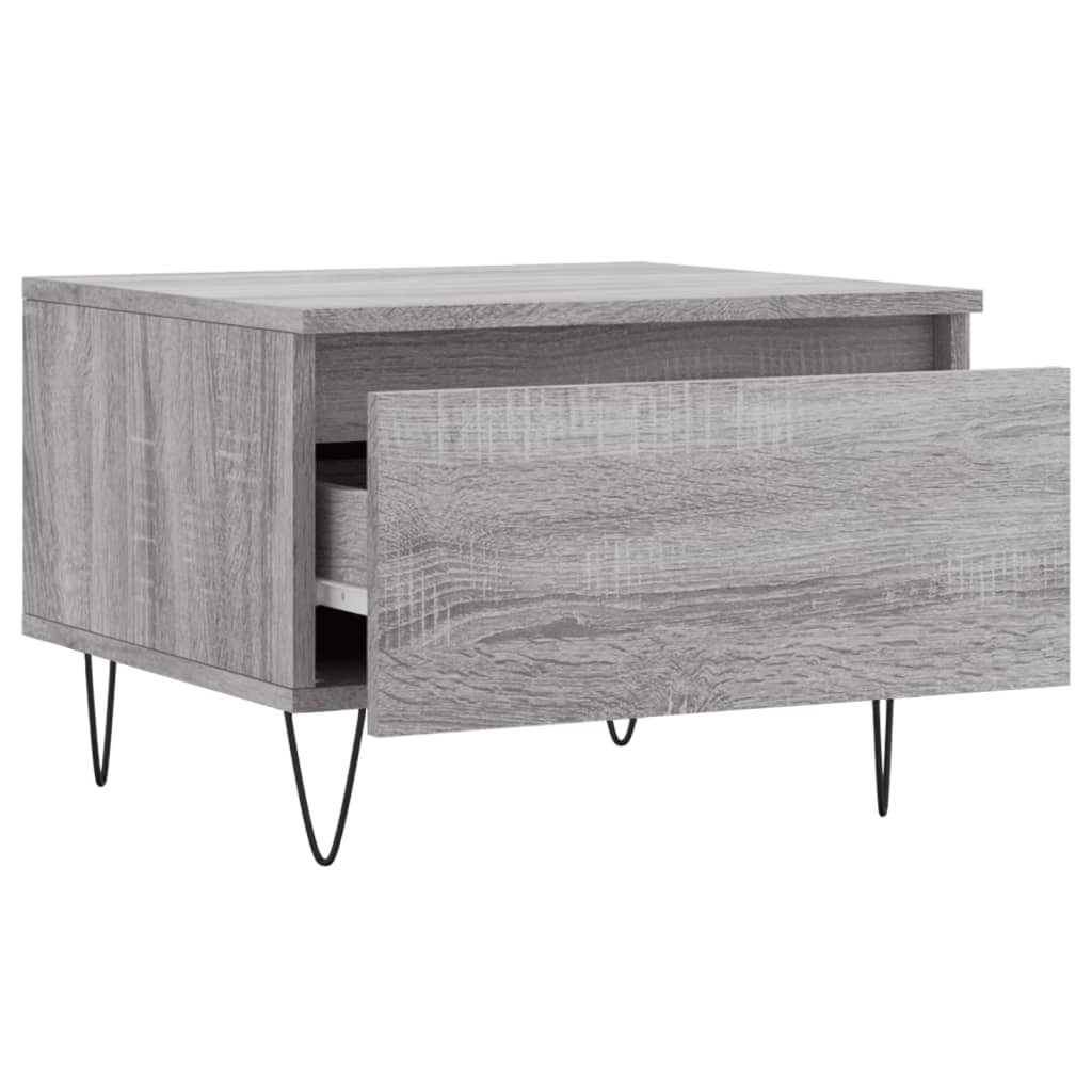 vidaXL Couchtische 2 Stk. Grau Sonoma 50x46x35 cm Holzwerkstoff