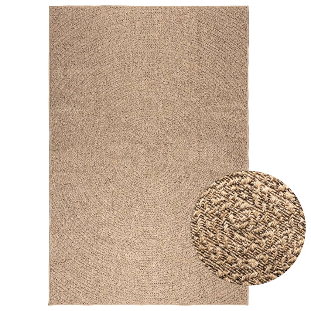 vidaXL Teppich ZIZUR 160x230 cm Jute-Optik Indoor und Outdoor