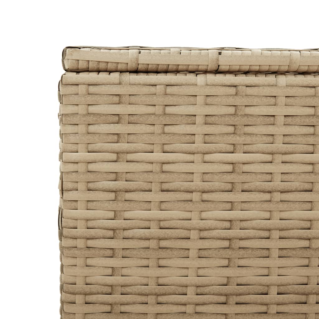 vidaXL Gartentruhe Beige 469L Poly Rattan