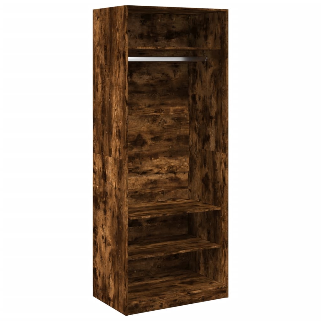 vidaXL Kleiderschrank Räuchereiche 80x50x200 cm Holzwerkstoffs