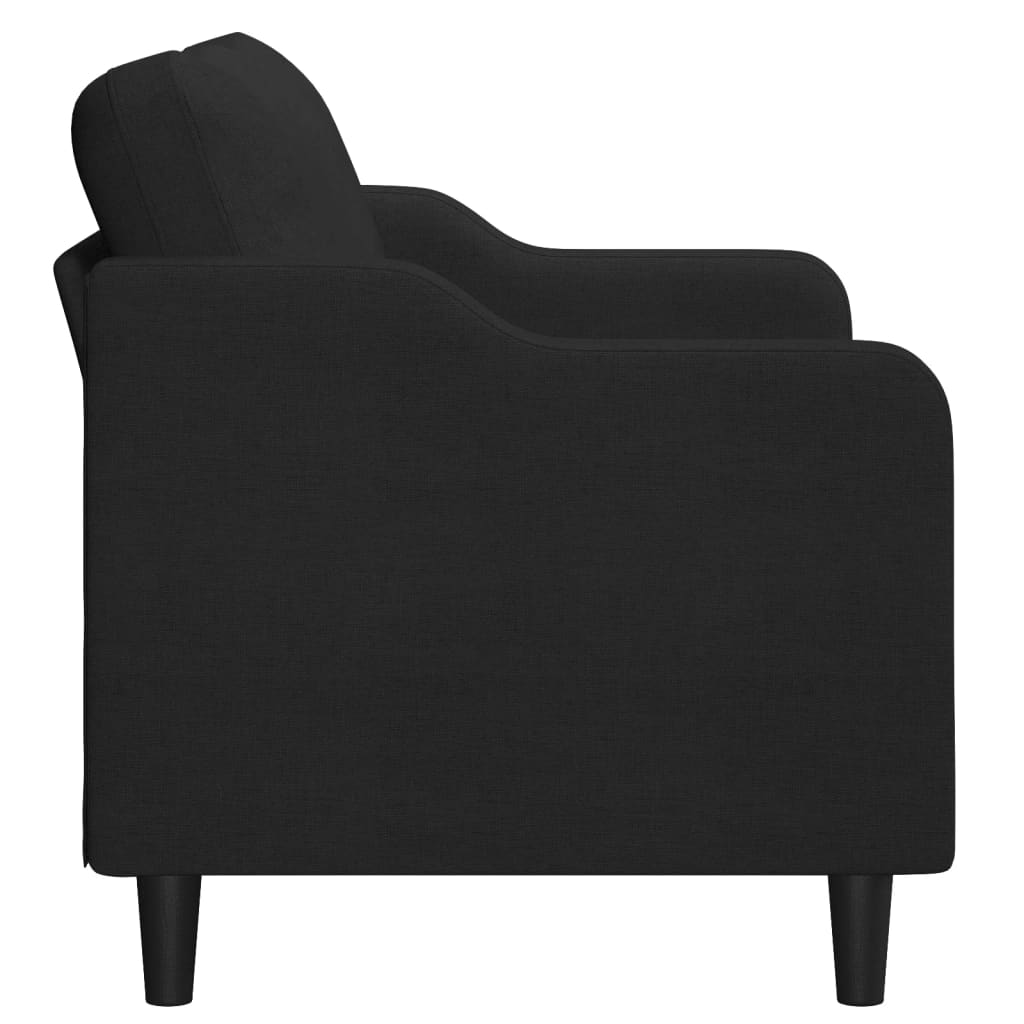 vidaXL 2-Sitzer-Sofa Schwarz 140 cm Stoff