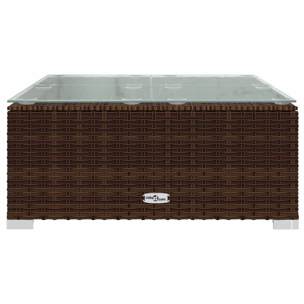 vidaXL 8-tlg. Garten-Lounge-Set mit Kissen Poly Rattan Braun