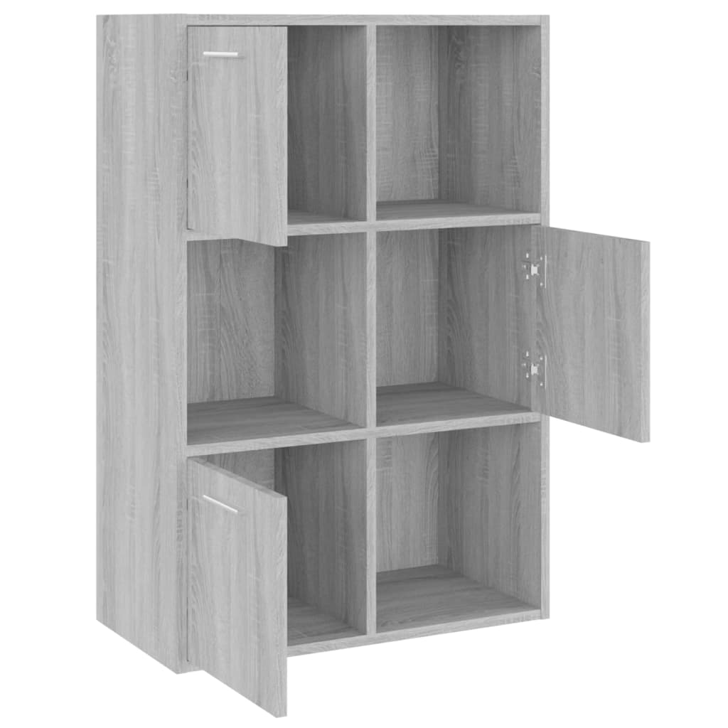 vidaXL Lagerschrank Grau Sonoma 60x29,5x90 cm