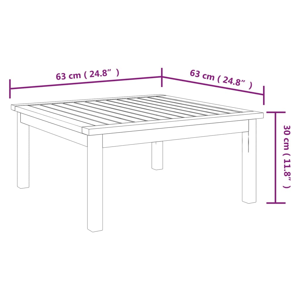 vidaXL 6-tlg. Garten-Lounge-Set mit Kissen Cremeweiß Massivholz Akazie