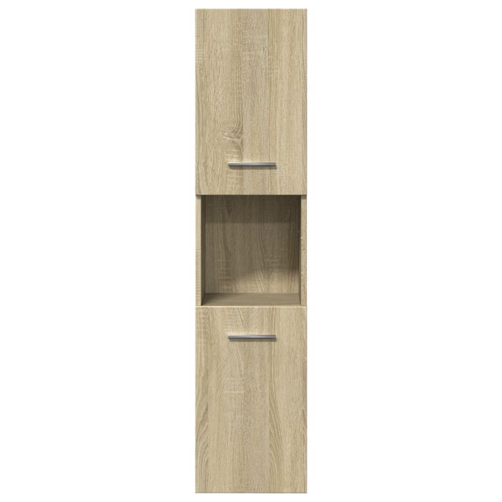 vidaXL Badezimmerschrank Sonoma-Eiche 30x30x130 cm Holzwerkstoff