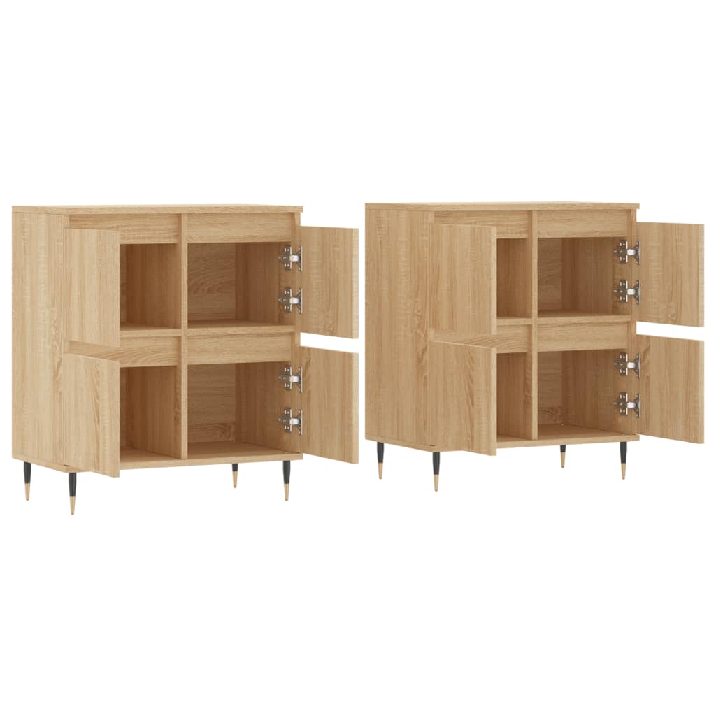 vidaXL Sideboards 2 Stk. Sonoma-Eiche Holzwerkstoff